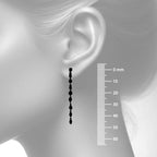 Coloured Diamond Drop Earrings Size Guide