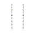 Coloured Diamond Drop Earrings