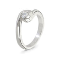Contemporary Diamond Solitaire Ring