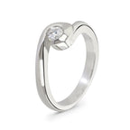 Contemporary Diamond Solitaire Ring