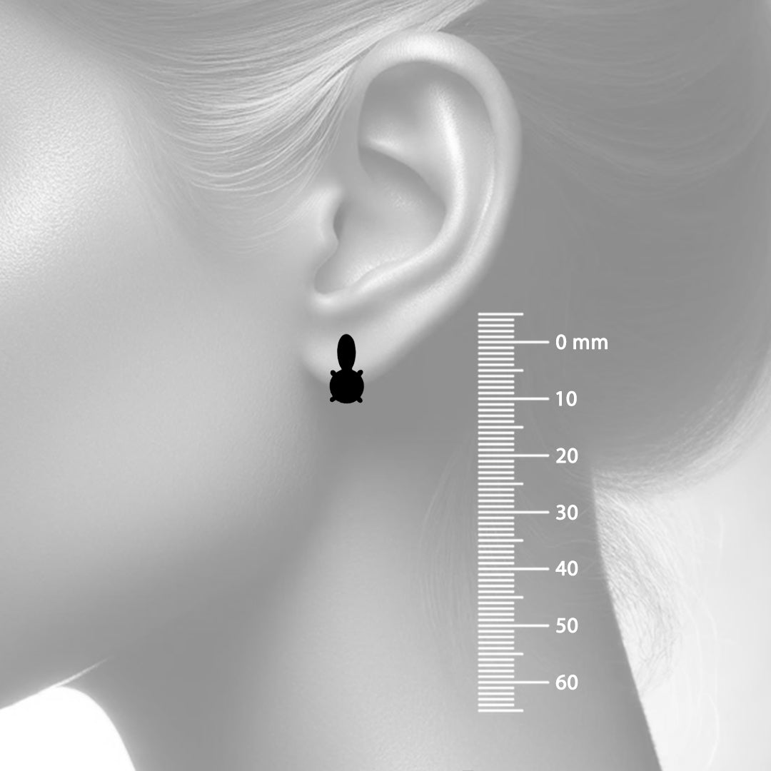 Cubic Zirconia Stud Earrings Size Guide