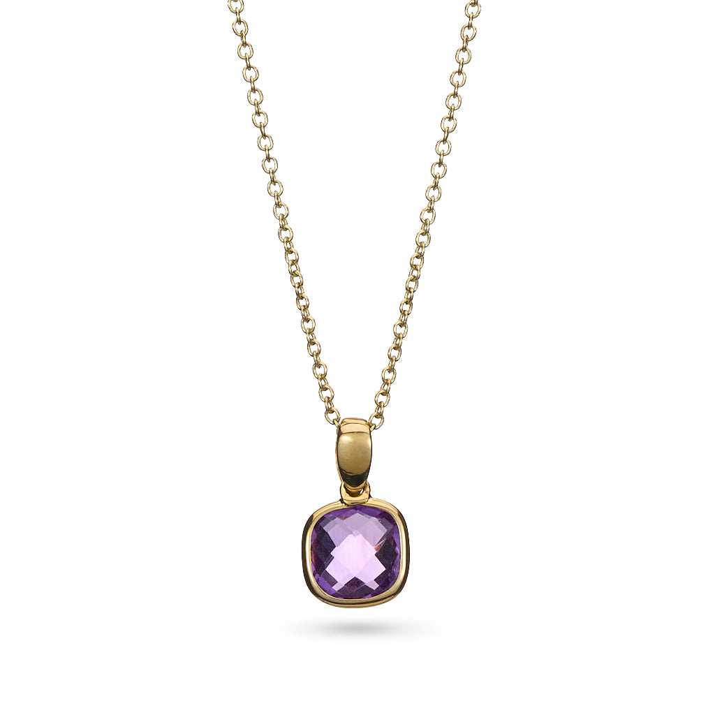 Cushion-Shaped Amethyst Pendant