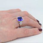 4.19 Carat Tanzanite & Diamond Ring