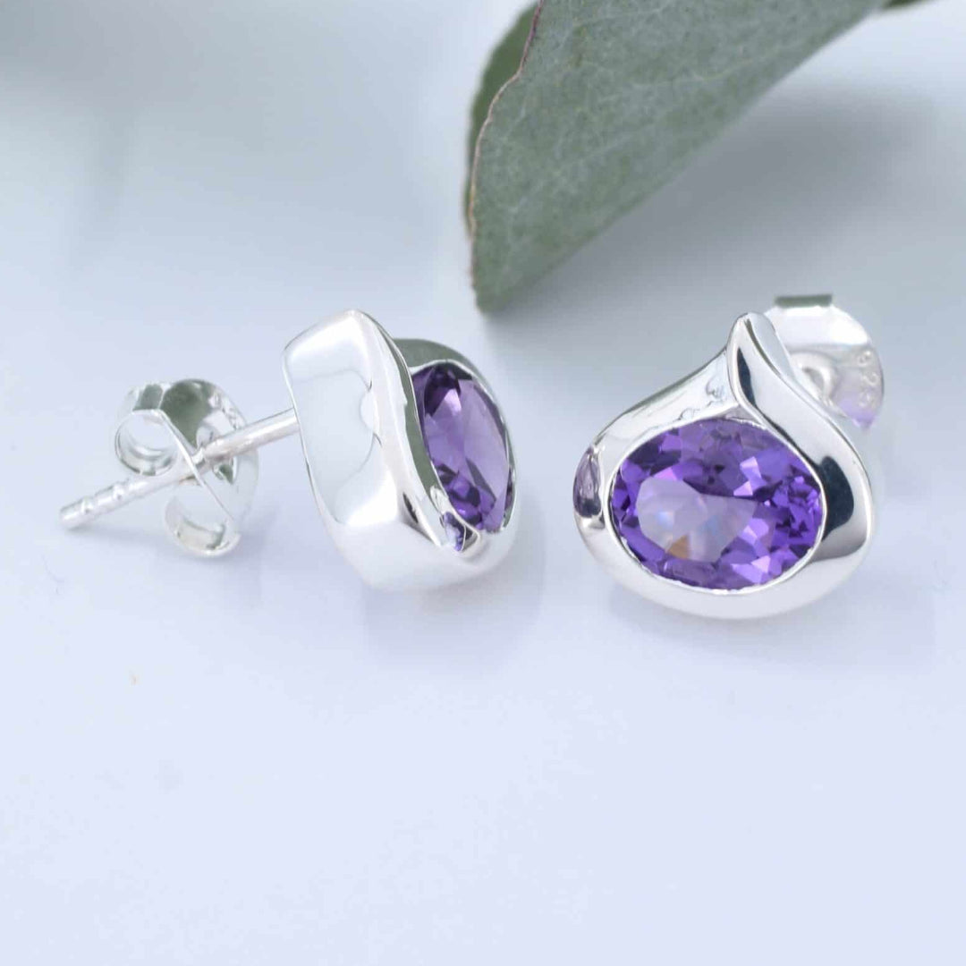 Amethyst Droplet Earrings