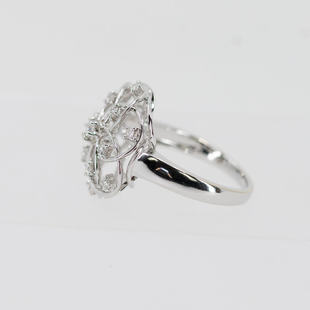 Interlaced Diamond Cocktail Ring