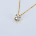 Yellow Gold Diamond Solitaire Pendant
