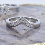 Diamond Wishbone Wedding Ring