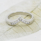 Diamond Wishbone Wedding Ring