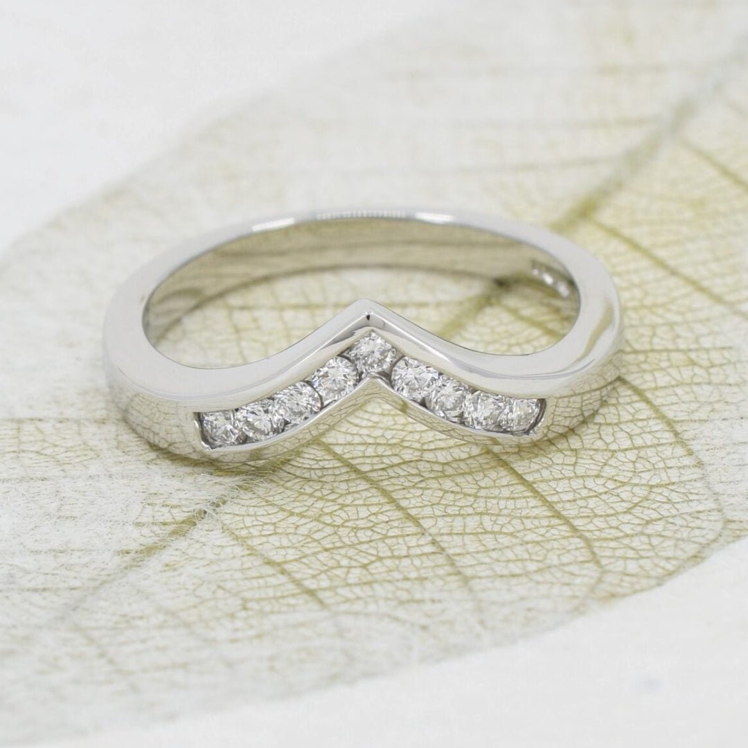 Diamond Wishbone Wedding Ring
