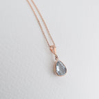 Rose Gold Aquamarine Pendant
