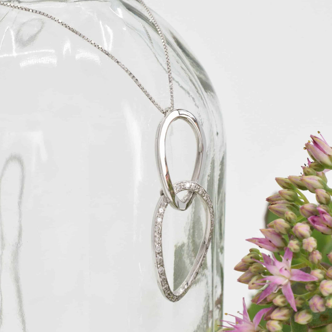 Diamond Double Oval Pendant