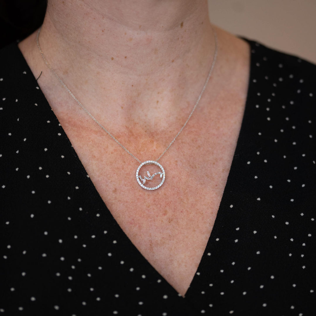 Abstract Diamond Set Pendant