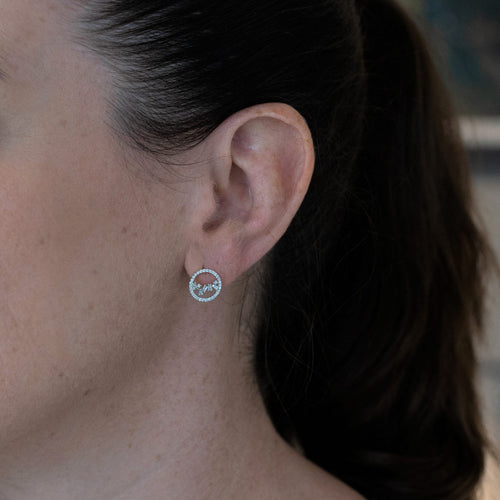 Abstract Diamond Set Earrings
