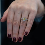 Pear Cut Yellow Diamond Cluster Ring