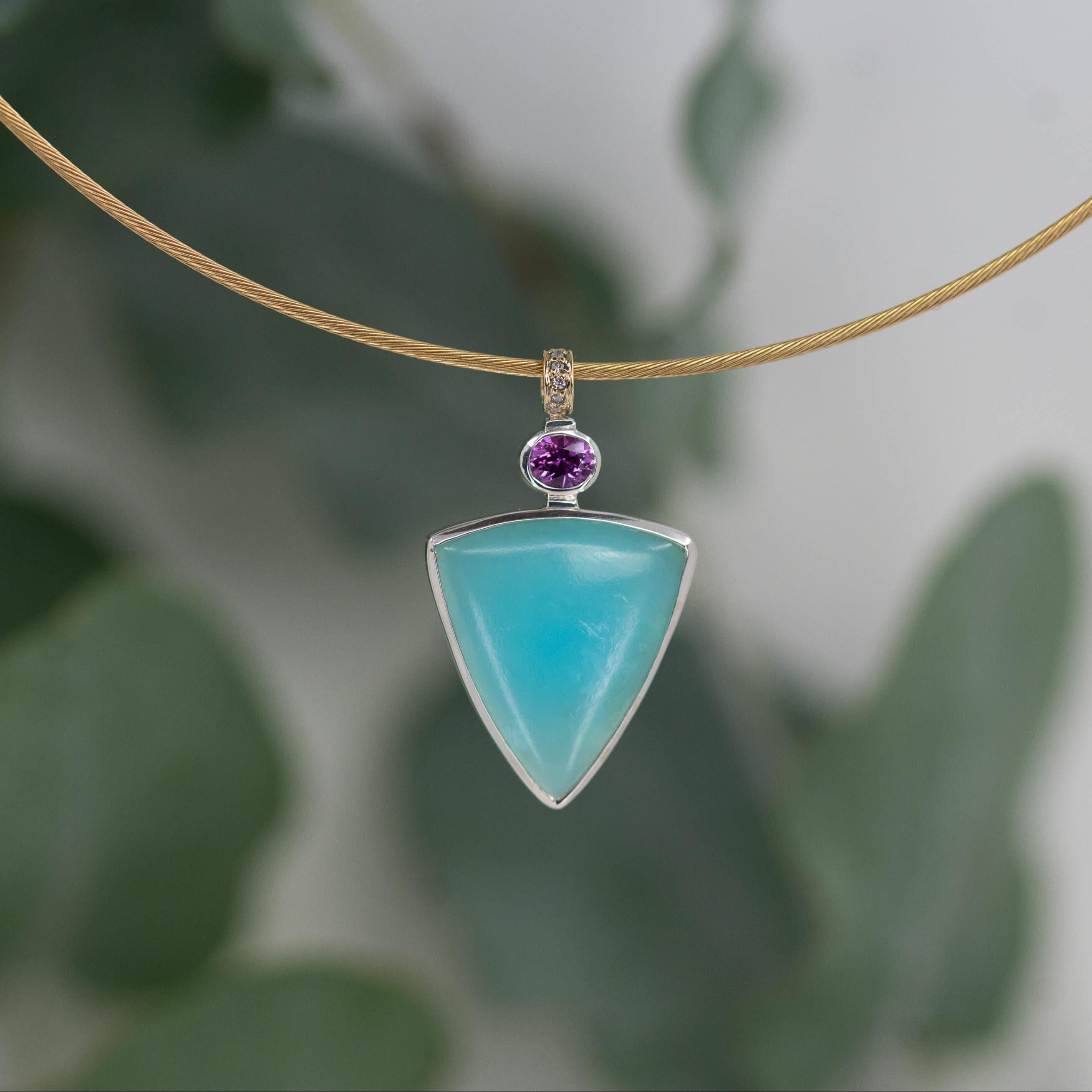 Bauhaus Inspired Peruvian Opal Collar