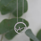 Abstract Diamond Set Pendant