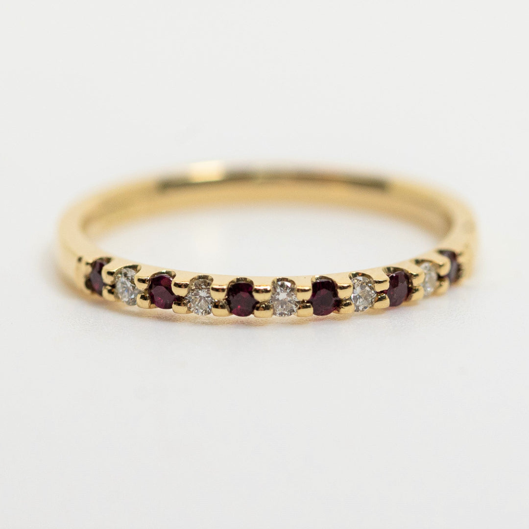 Fine Ruby & Diamond Eternity Ring