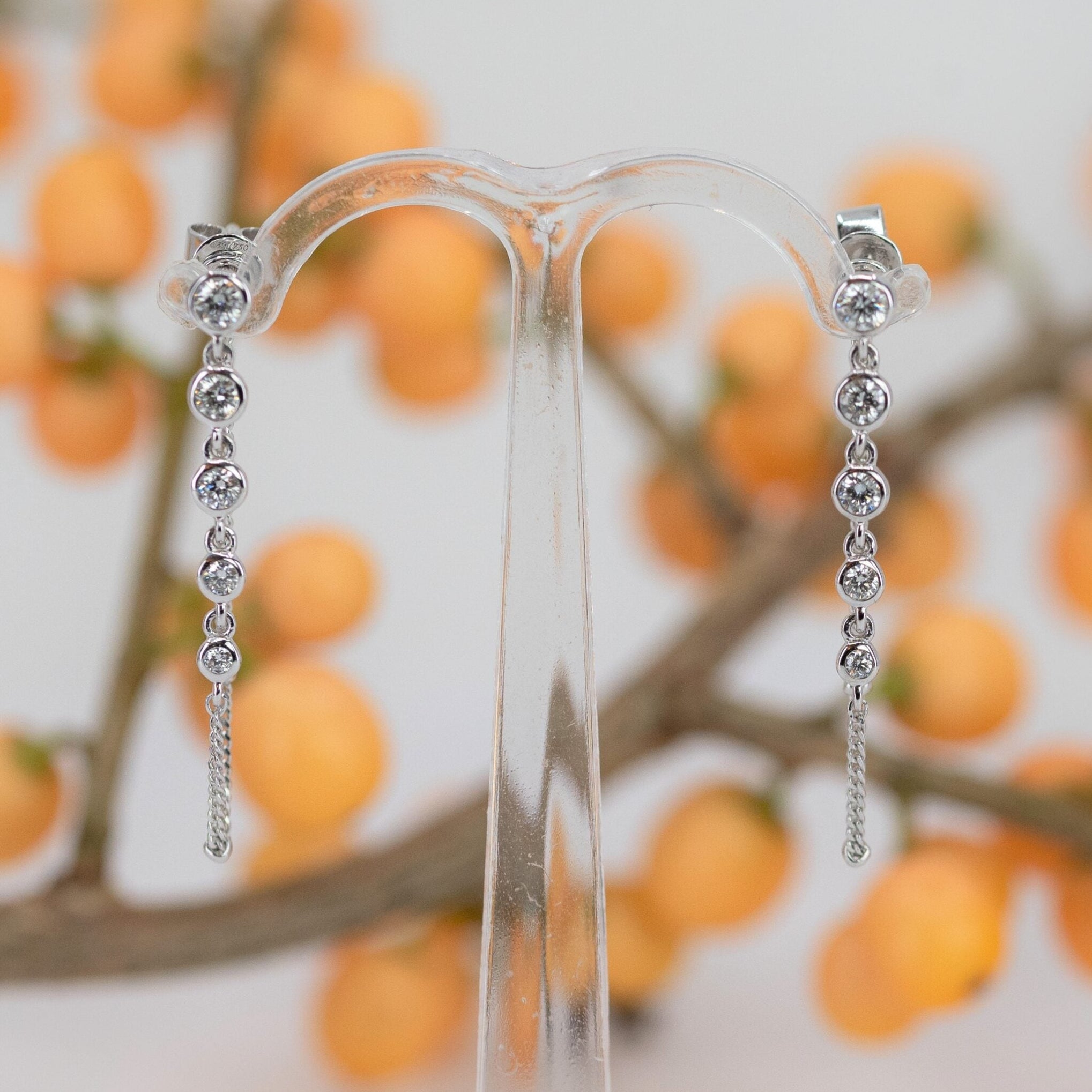 Looping Diamond Drop Earrings