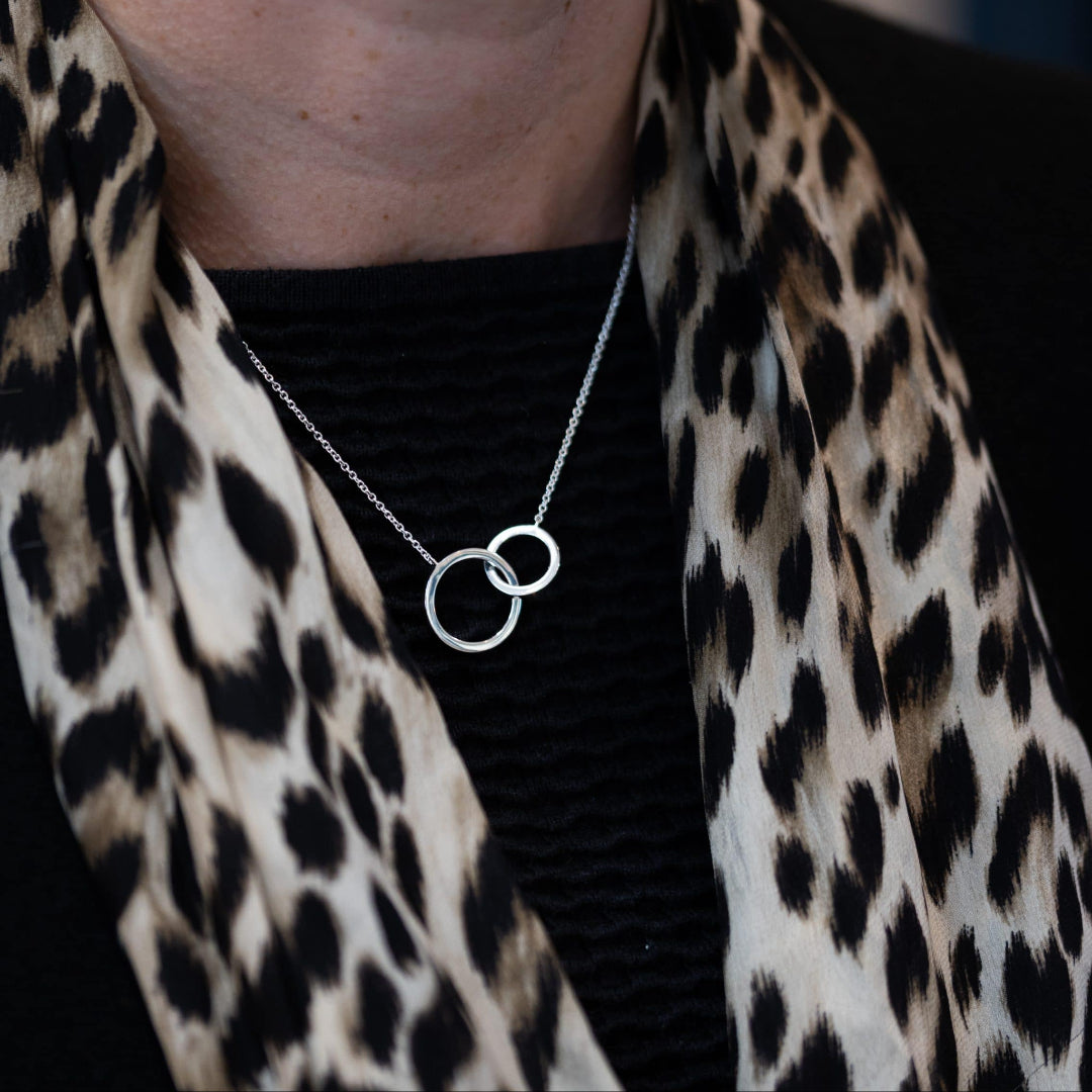 Silver Interlocking Circles Pendant