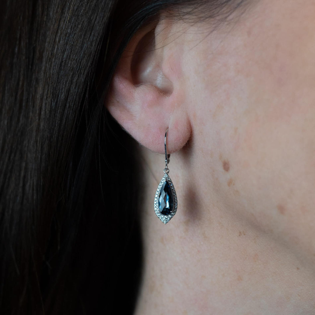 London Blue Topaz Drop Earrings
