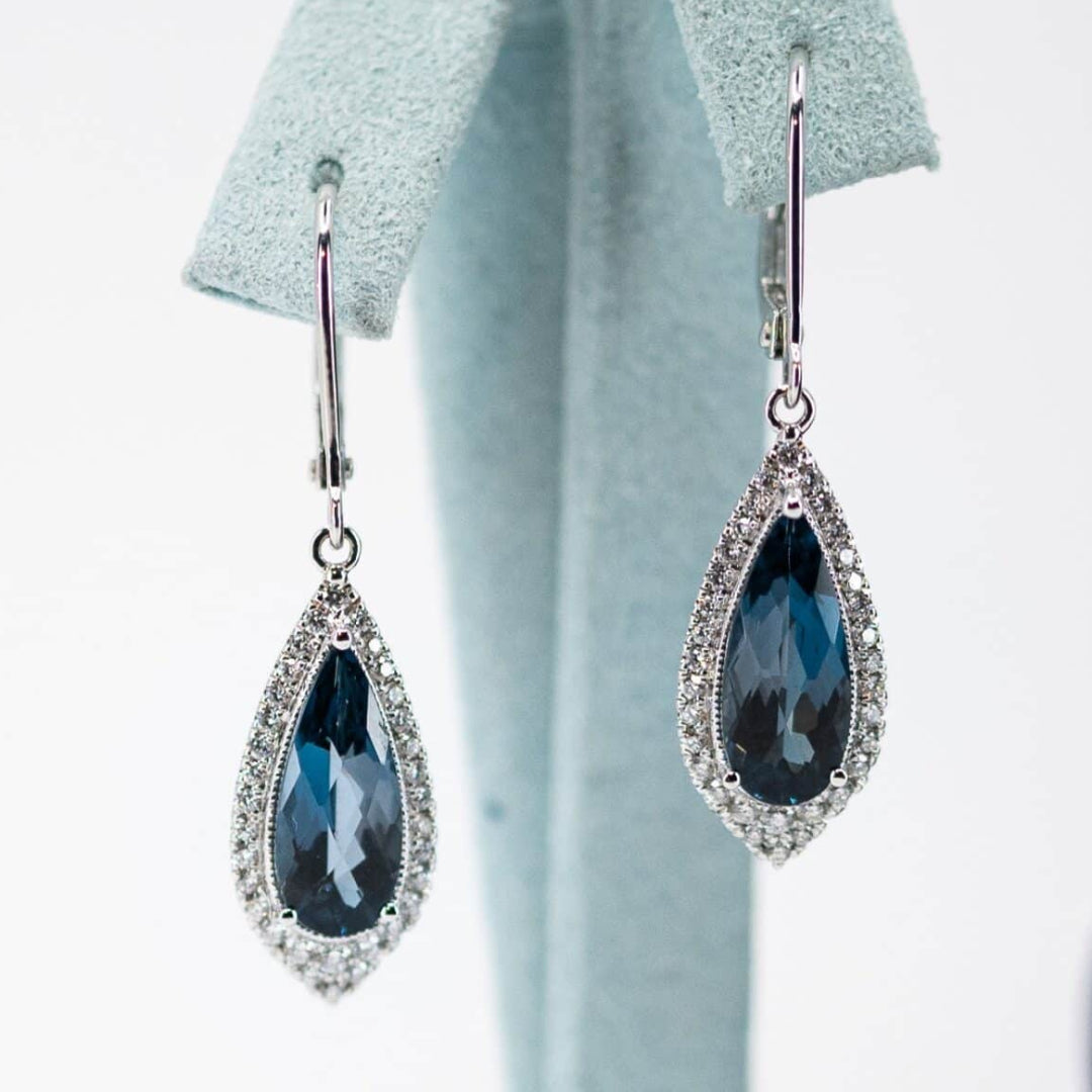London Blue Topaz Drop Earrings