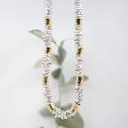 Beaten Silver & Gold Necklace