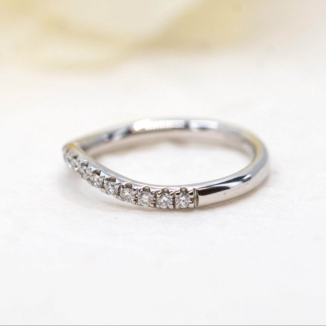 Shaped Diamond Wedding Ring