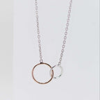 Silver & Rose Gold Plate Union Necklace