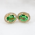 Tsavorite Garnet & Diamond Earrings