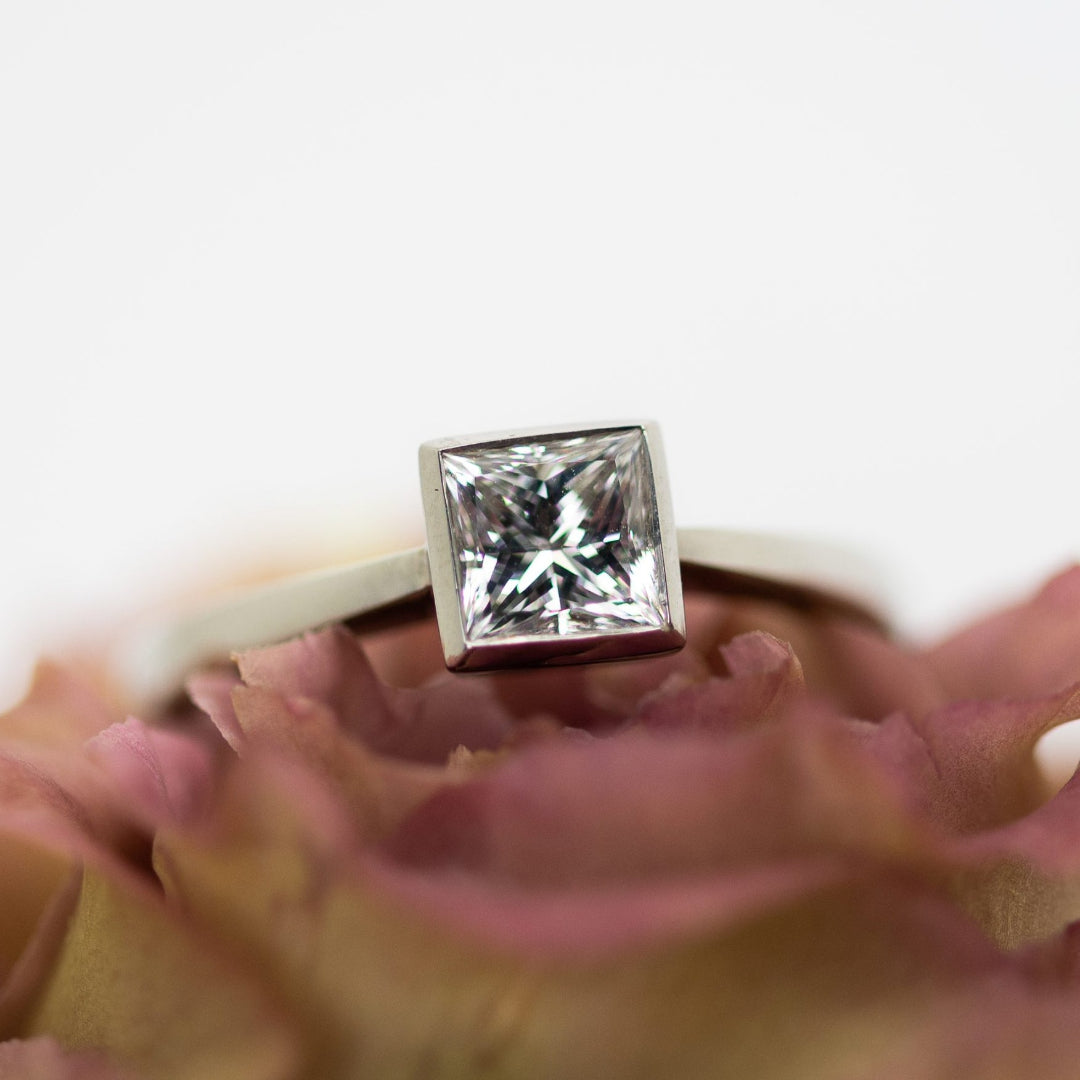 Princess Cut Diamond Solitaire