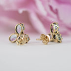 Trefoil Oval Aquamarine Studs