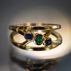 Emerald & Sapphire Gold Ring