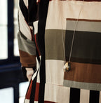 Tri-Colour Silver Circles Necklace