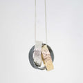 Tri-Colour Silver Circles Necklace
