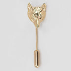 Solid 9ct Gold Fox Head Pin