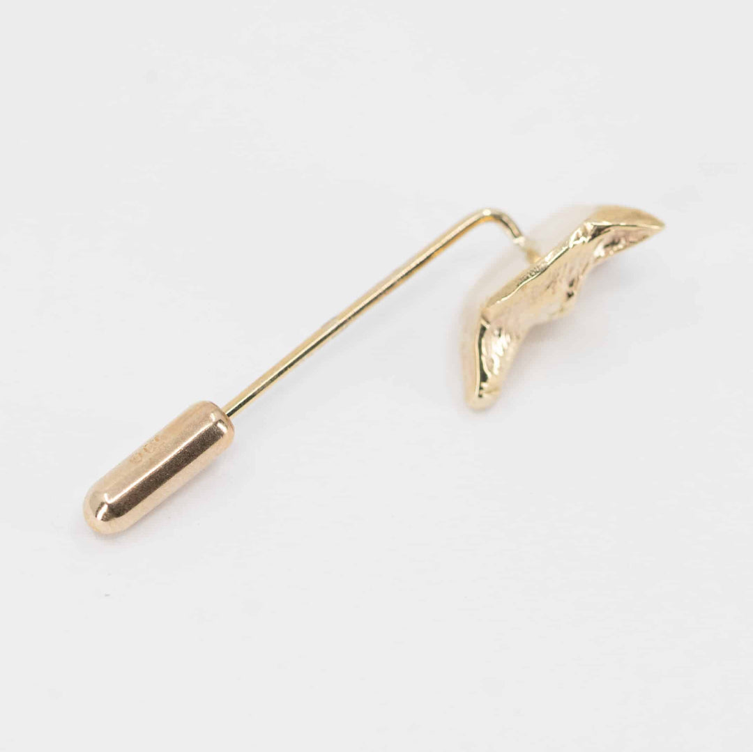Solid 9ct Gold Fox Head Pin