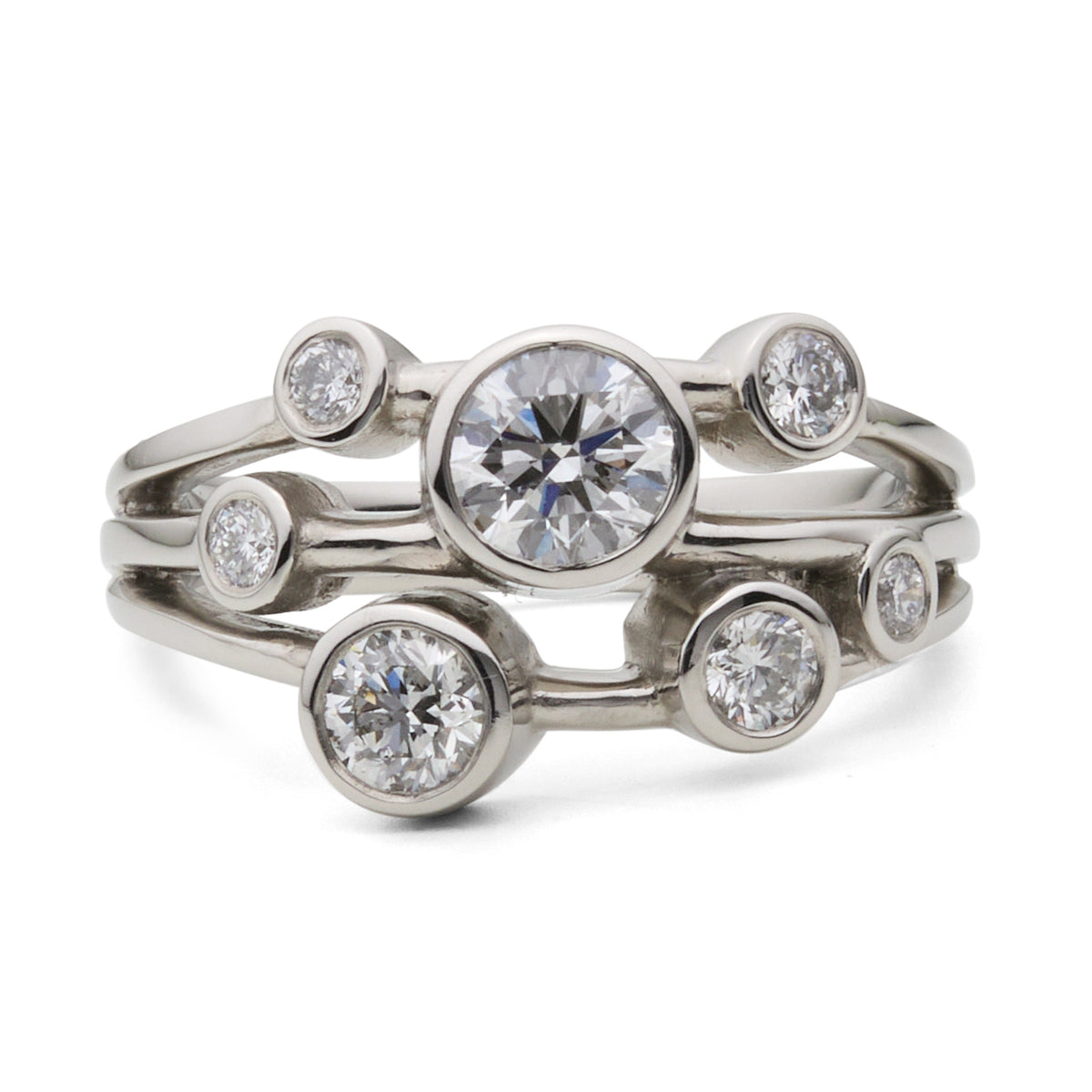 Platinum & Diamond Bubble Ring – Coppins Goldsmiths & Jewellers