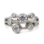 Platinum & Diamond Bubble Ring