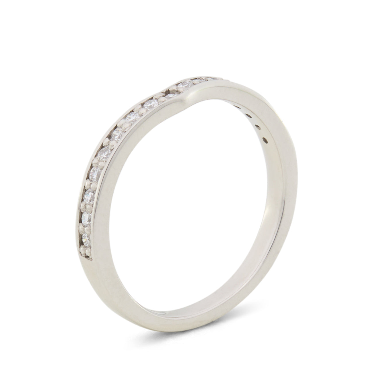 Diamond Curved Wedding Ring