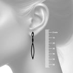 Diamond Marquise Drop Earrings Size Guide