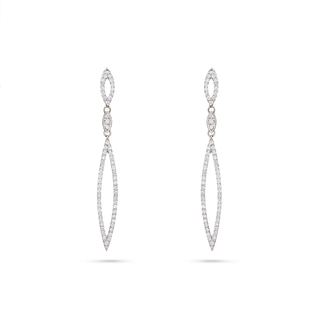 Diamond Marquise Drop Earrings