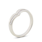Diamond V-Shaped Wedding Ring