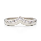 Diamond V-Shaped Wedding Ring