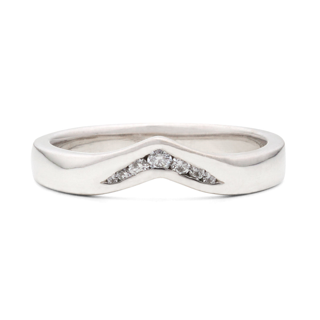 Diamond Wishbone Wedding Ring