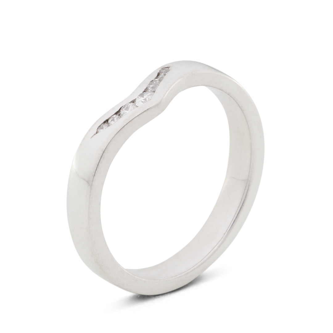 Diamond Wishbone Wedding Ring