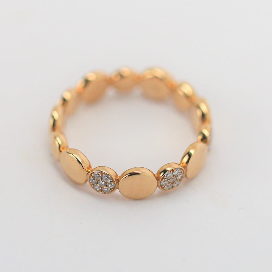 Rose Gold Diamond Circle Ring