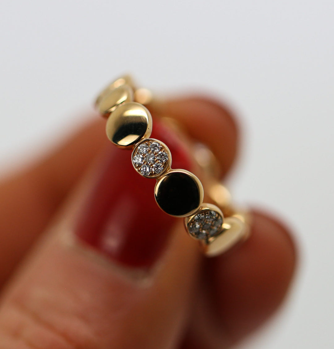 Rose Gold Diamond Circle Ring