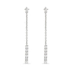 Diamond Bar Drop Earrings