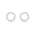 Diamond Circle Stud Earrings