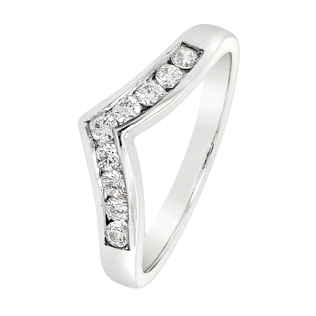 Diamond Wishbone Wedding Ring